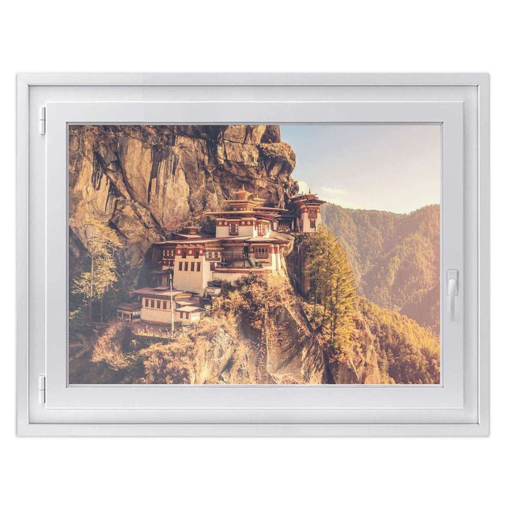 Fensterfolie [quer] - Design: Bhutans Paradise 40x30 cm von creatisto