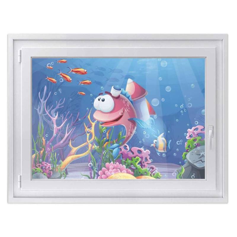 Fensterfolie [quer] - Design: Bubbles 40x30 cm von creatisto