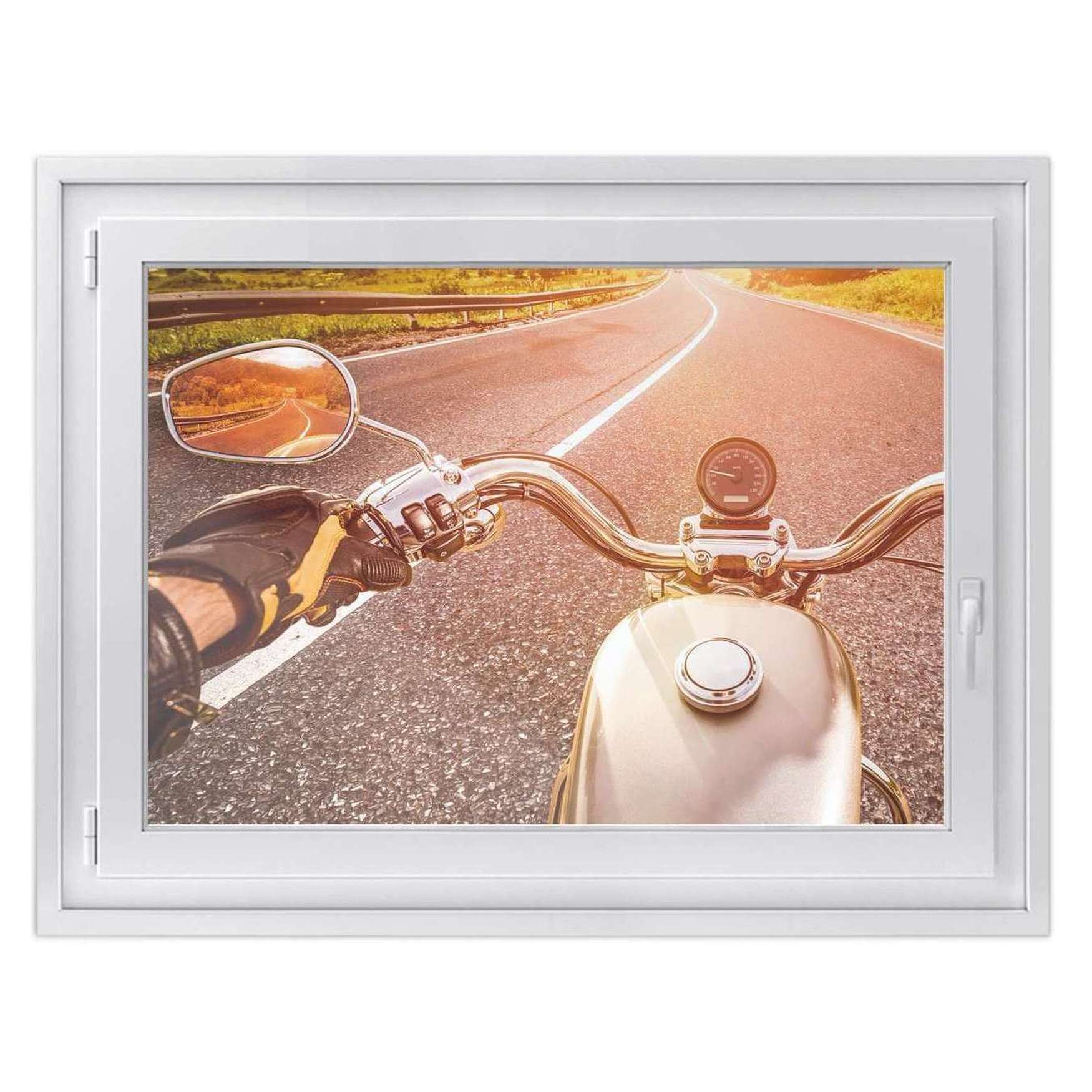 Fensterfolie [quer] - Design: Easy Rider 50x40 cm von creatisto