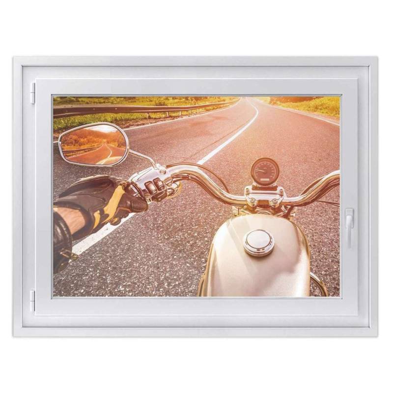 Fensterfolie [quer] - Design: Easy Rider 50x40 cm von creatisto