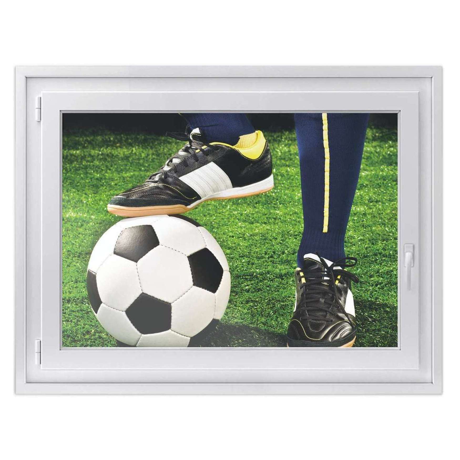 Fensterfolie [quer] - Design: Fussballstar 120x90 cm von creatisto
