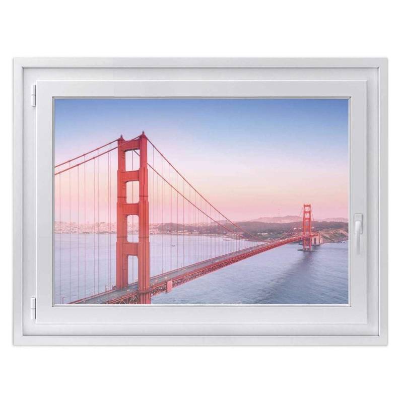 Fensterfolie [quer] - Design: Golden Gate 40x30 cm von creatisto