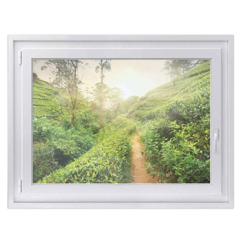 Fensterfolie [quer] - Design: Green Tea Fields 40x30 cm von creatisto