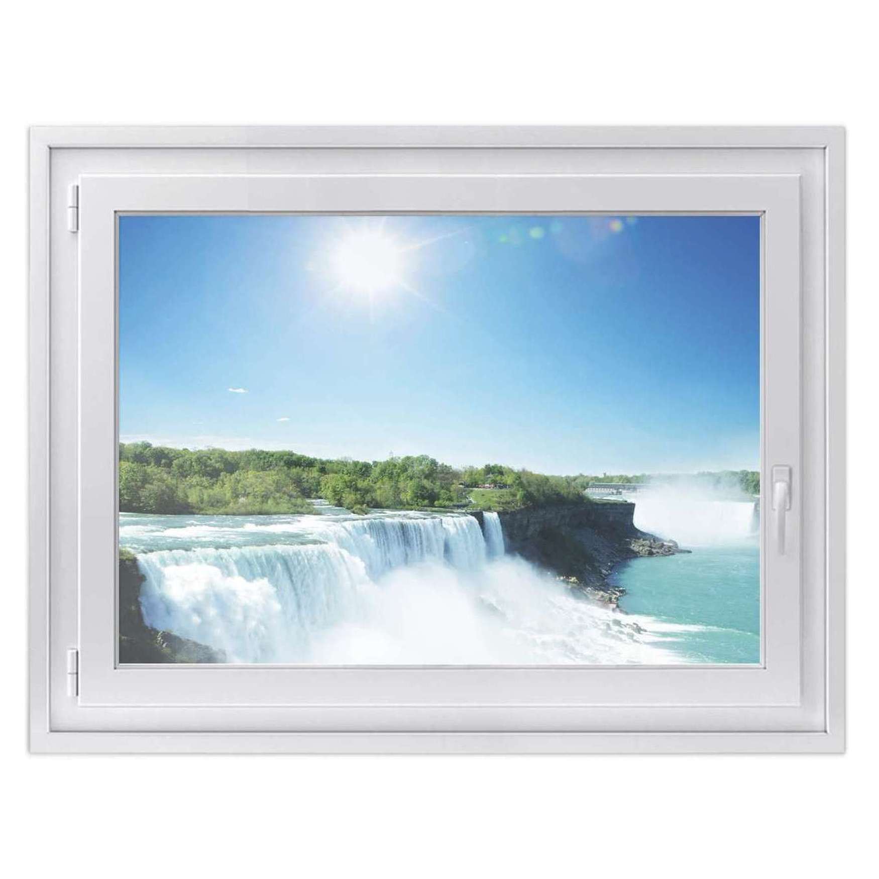 Fensterfolie [quer] - Design: Niagara Falls 50x40 cm von creatisto