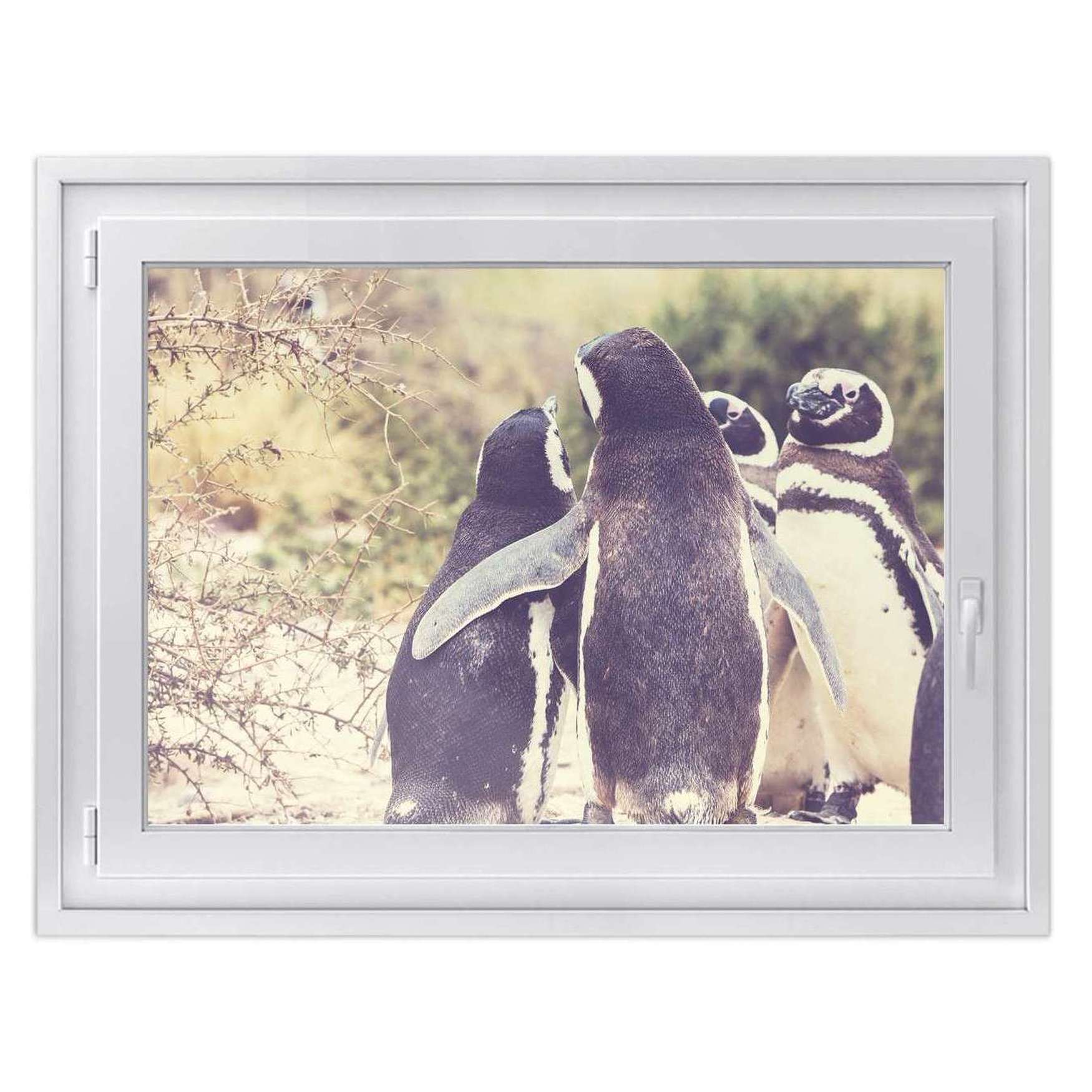 Fensterfolie [quer] - Design: Pingu Friendship 70x50 cm von creatisto