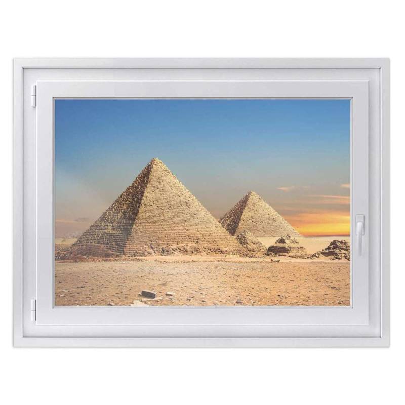 Fensterfolie [quer] - Design: Pyramids 100x70 cm von creatisto