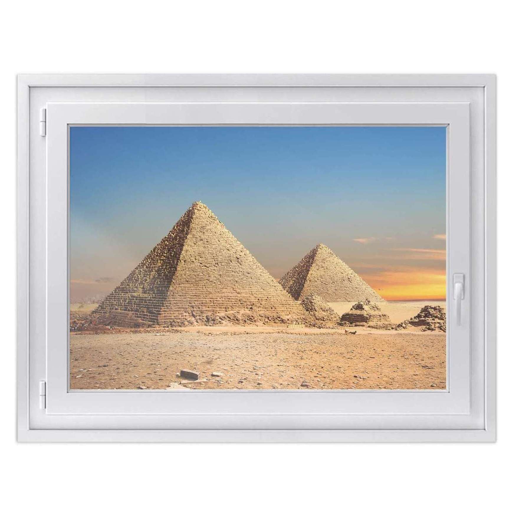 Fensterfolie [quer] - Design: Pyramids 70x50 cm von creatisto