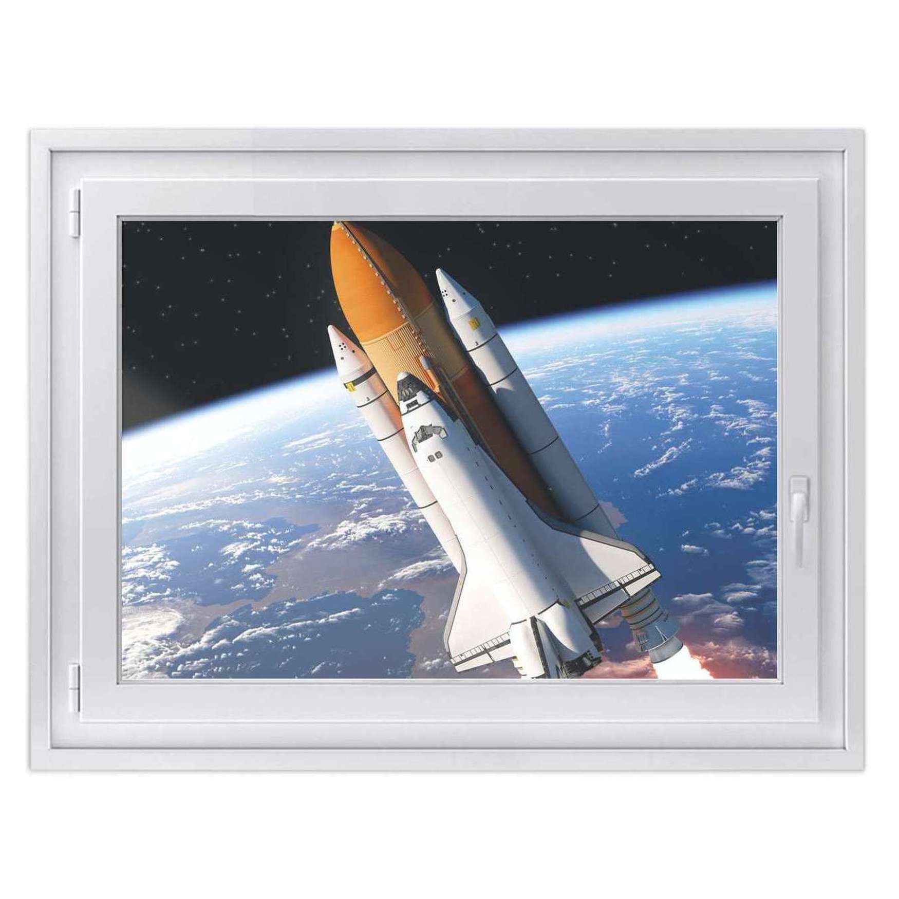 Fensterfolie [quer] - Design: Space Traveller 70x50 cm von creatisto