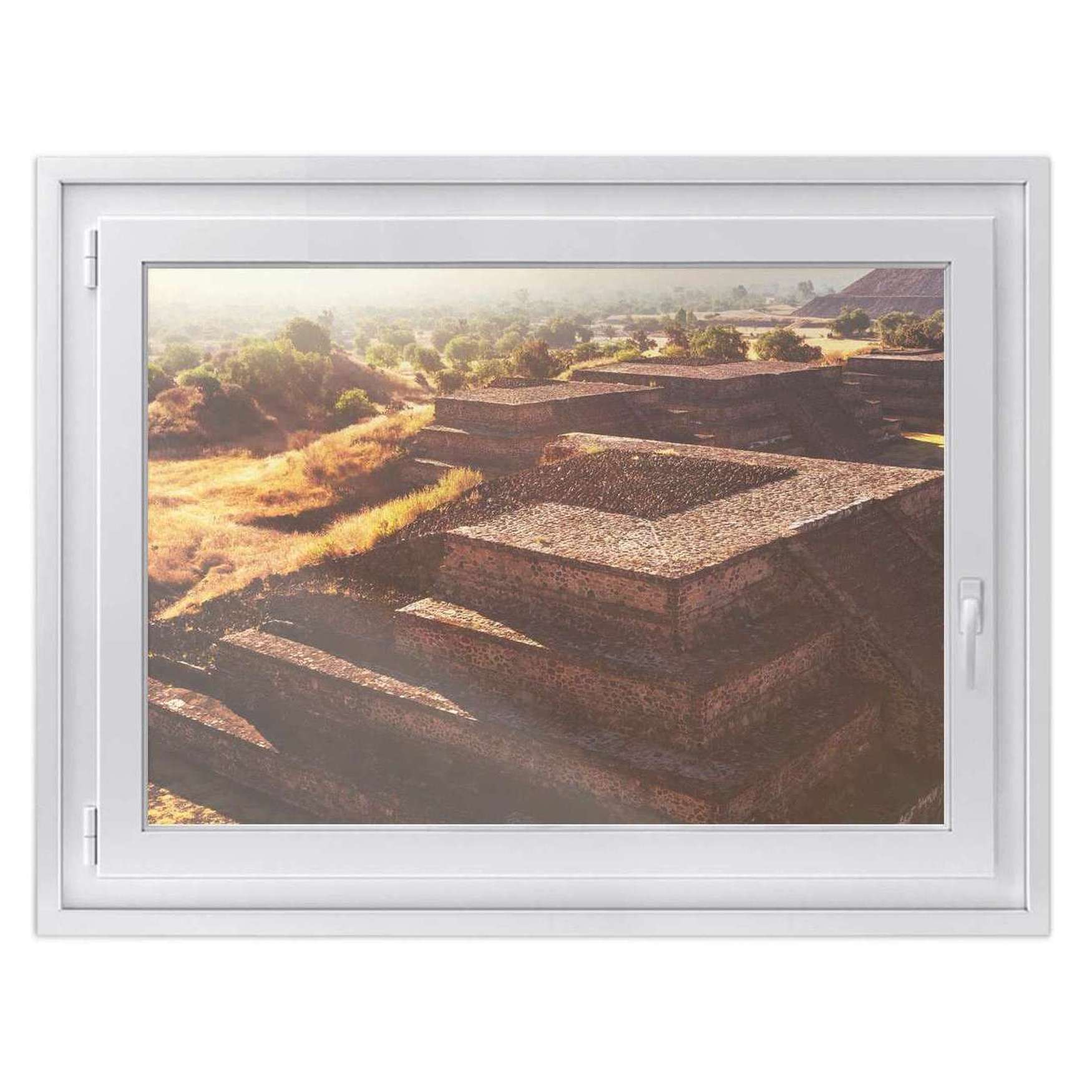 Fensterfolie [quer] - Design: Teotihuacan 50x40 cm von creatisto