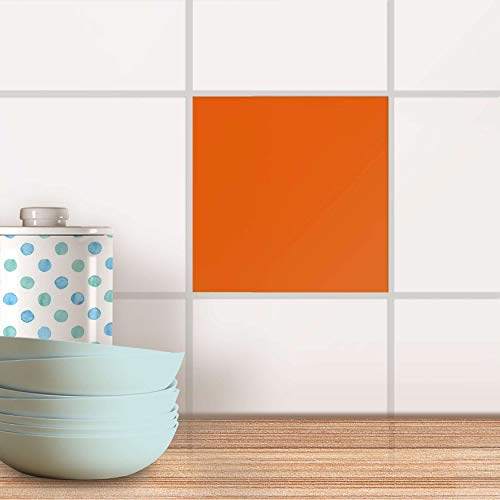 Fliesen-Aufkleber/Küchenfolie 10x10 cm 1x1 / Design Sticker Orange Dark/selbstklebende Dekoration Fliesen-Aufkleber/Küchenfolie 10x10 cm 1x1 / Design Sticker Orange Dark/selbstklebende Dekoration von creatisto