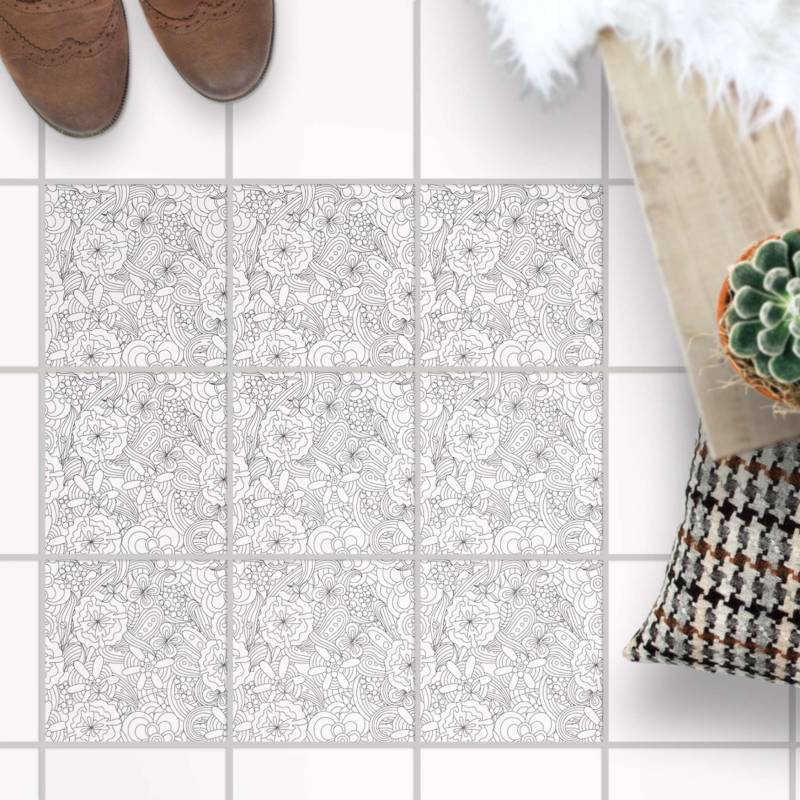 Fliesenaufkleber Boden f?r K?che & Bad - Design: Creative Lines 20x20 cm / 72 St?ck Fliesenaufkleber Boden f?r K?che & Bad - Design: Creative Lines 20x20 cm / 72 St?ck von creatisto