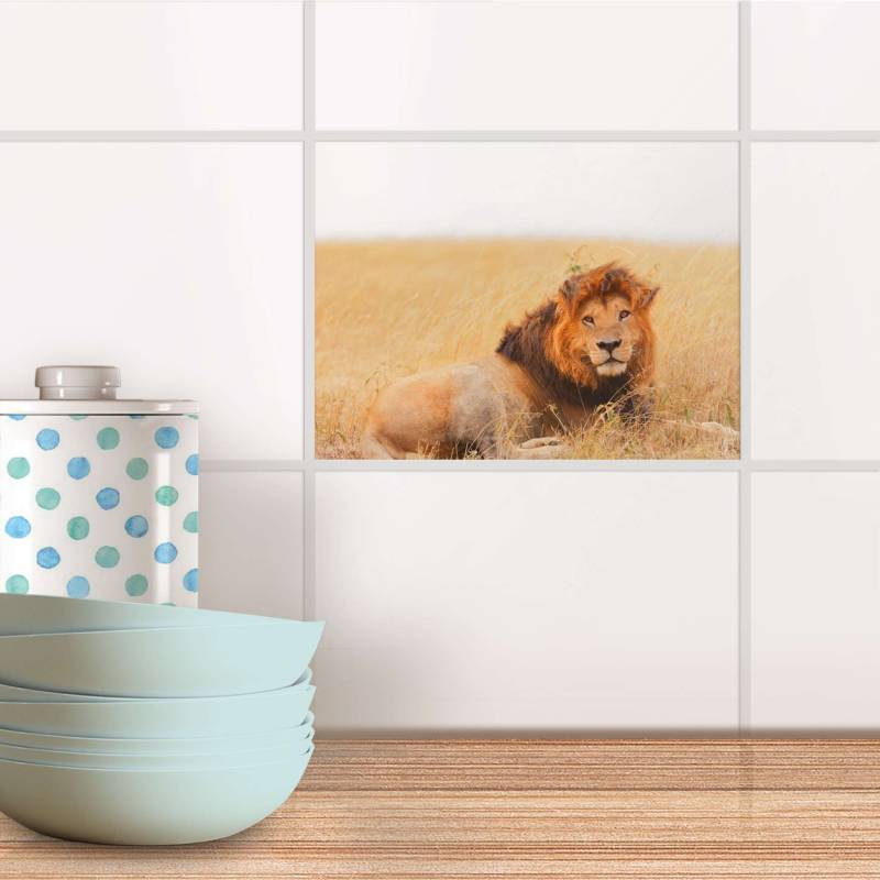 Fliesenfolie f?r K?che & Bad - Design: Lion King 20x15 cm von creatisto