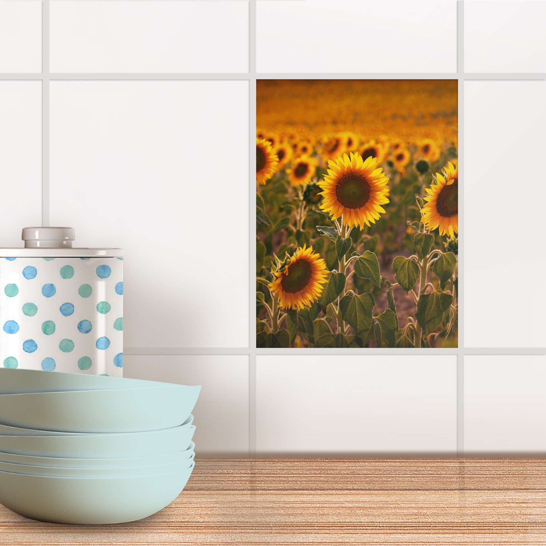Fliesensticker f?r K?che & Bad - Design: Sunflowers 20x25 cm von creatisto