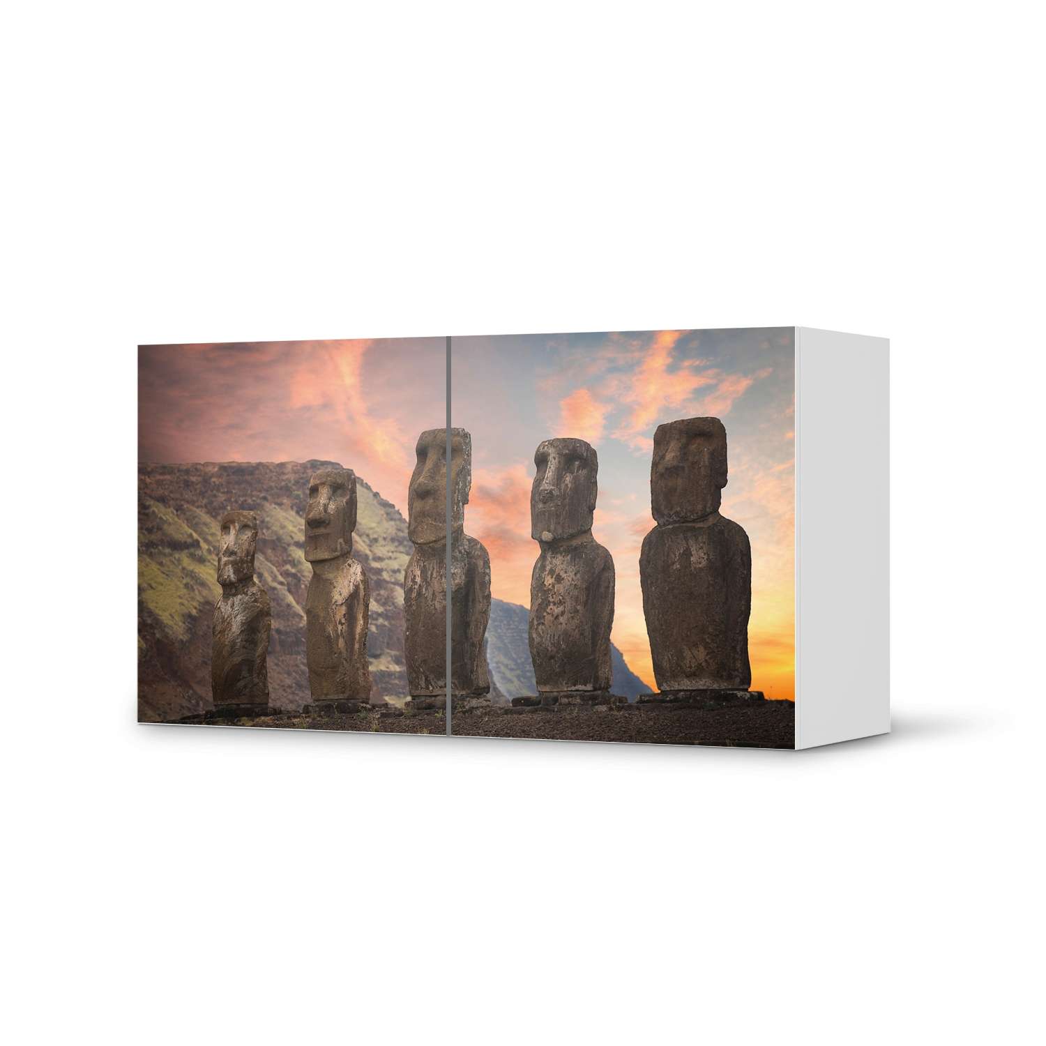 Folie f?r M?bel IKEA Besta Regal 2 T?ren (quer) - Design: Easter Island von creatisto