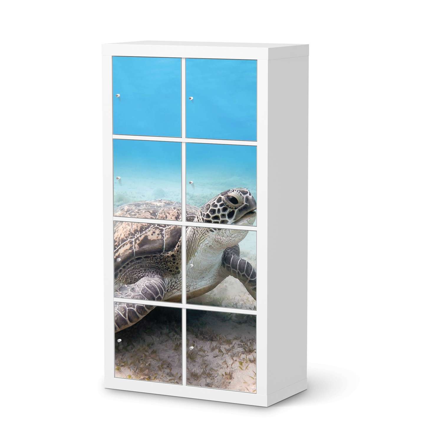 Folie f?r M?bel IKEA Kallax Regal 8 T?ren - Design: Green Sea Turtle von creatisto