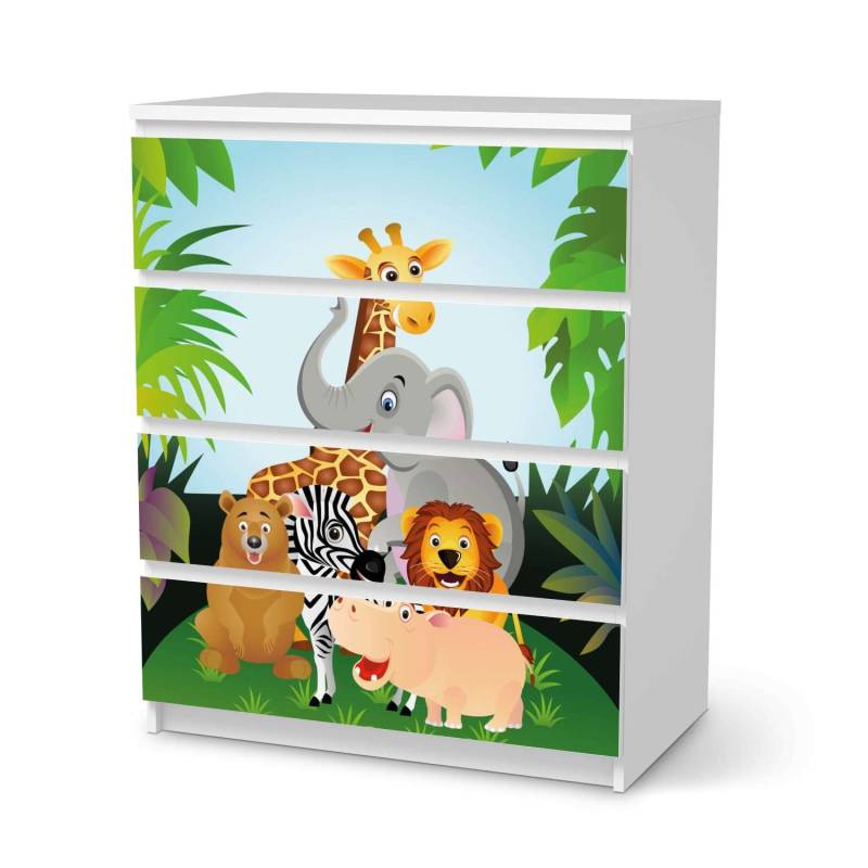 Folie f?r M?bel IKEA Malm Kommode 4 Schubladen - Design: Wild Animals von creatisto