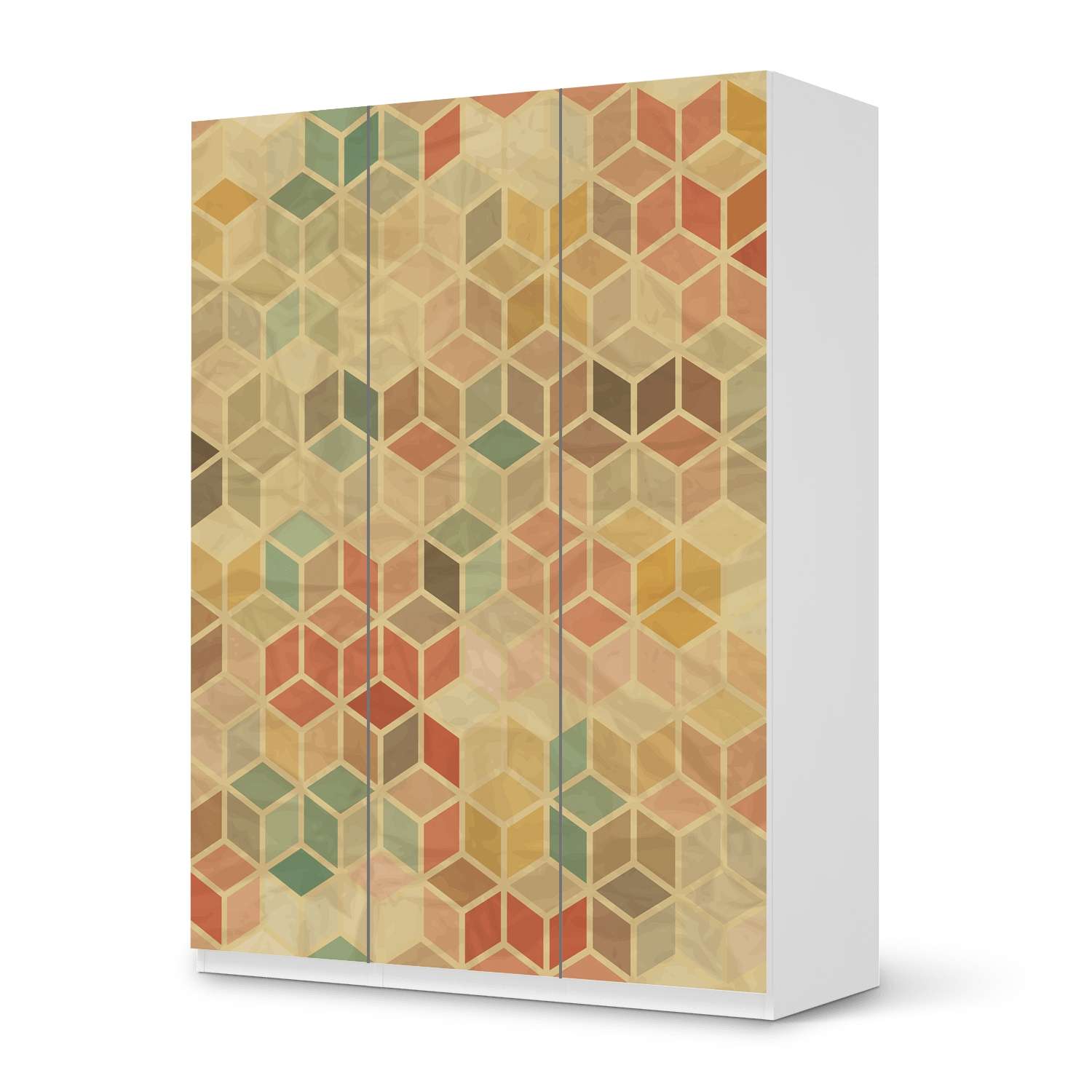 Folie f?r M?bel IKEA Pax Schrank 201 cm H?he - 3 T?ren - Design: 3D Retro Folie f?r M?bel IKEA Pax Schrank 201 cm H?he - 3 T?ren - Design: 3D Retro von creatisto