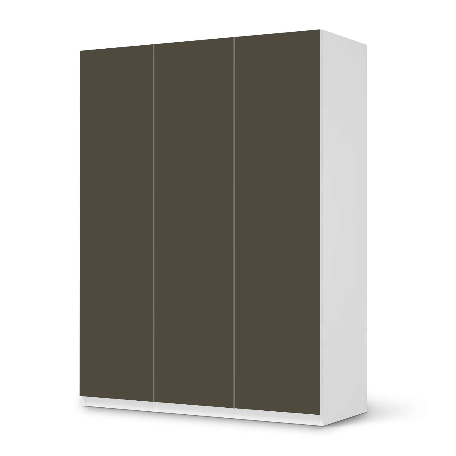 Folie f?r M?bel IKEA Pax Schrank 201 cm H?he - 3 T?ren - Design: Braungrau Dark von creatisto