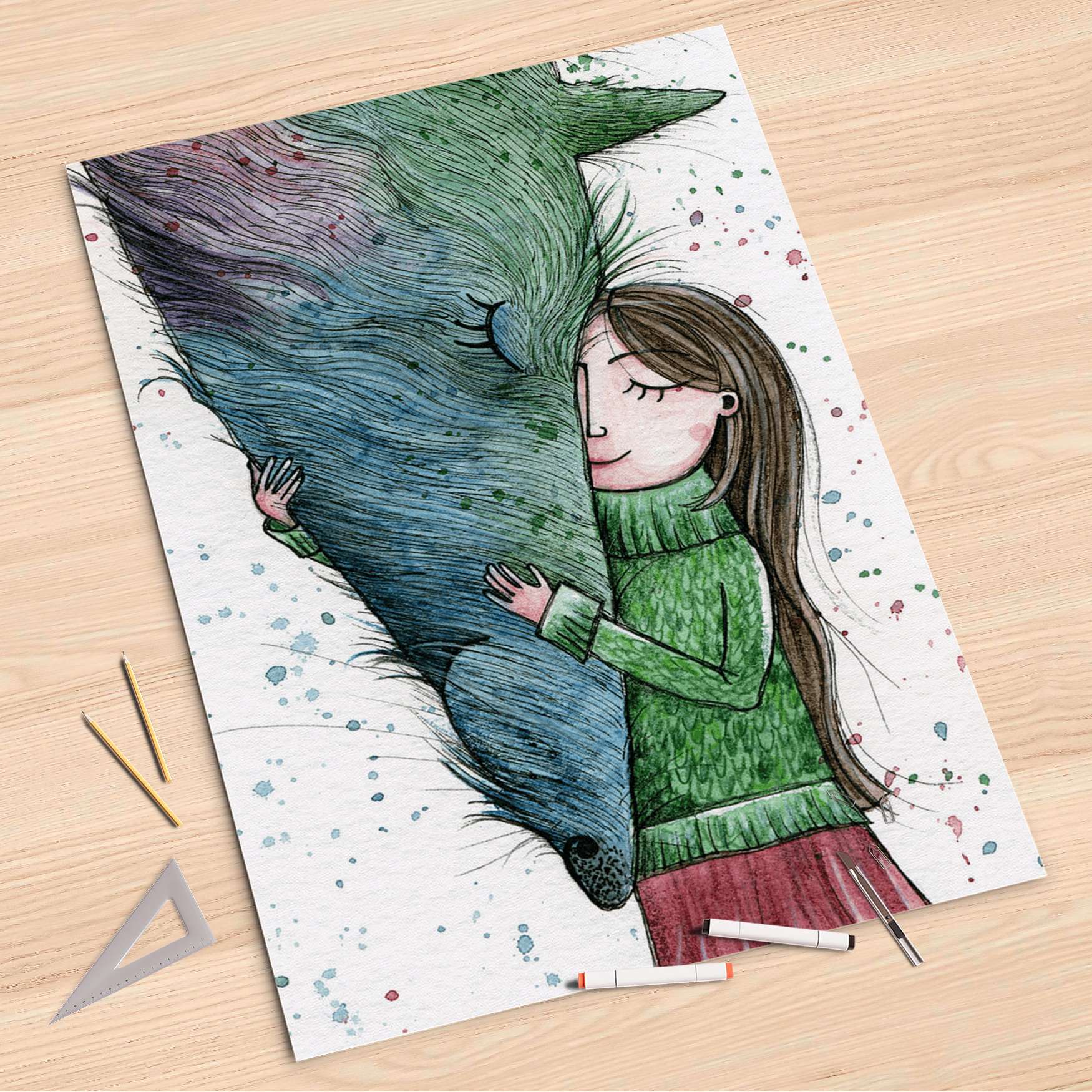 Folienbogen (80x120 cm) - Design: Cheek to cheek von creatisto