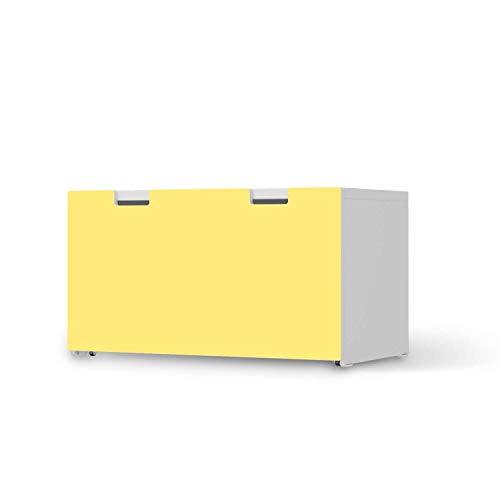 Kinder Möbel-Folie - passend für IKEA Stuva Banktruhe I Schöne Kinder-Möbel Deko - Möbelfolie für Kinder- und Babyzimmer I Design: Gelb Light von creatisto
