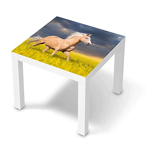 Klebe-Folie Möbel passend für IKEA Lack Tisch 55x55 cm I Möbelfolie - Möbel-Folie Tattoo Sticker I Schöner Wohnen für Schlafzimmer und Wohnzimmer - Design: Wildpferd von creatisto