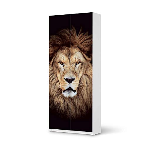 creatisto Klebe-Folie Möbel passend für IKEA Pax Schrank 236 cm Höhe - 2 Türen I Möbelfolie - Möbel-Folie Tattoo Sticker I Schöner Wohnen für Schlafzimmer und Wohnzimmer - Design: Wild Eyes von creatisto