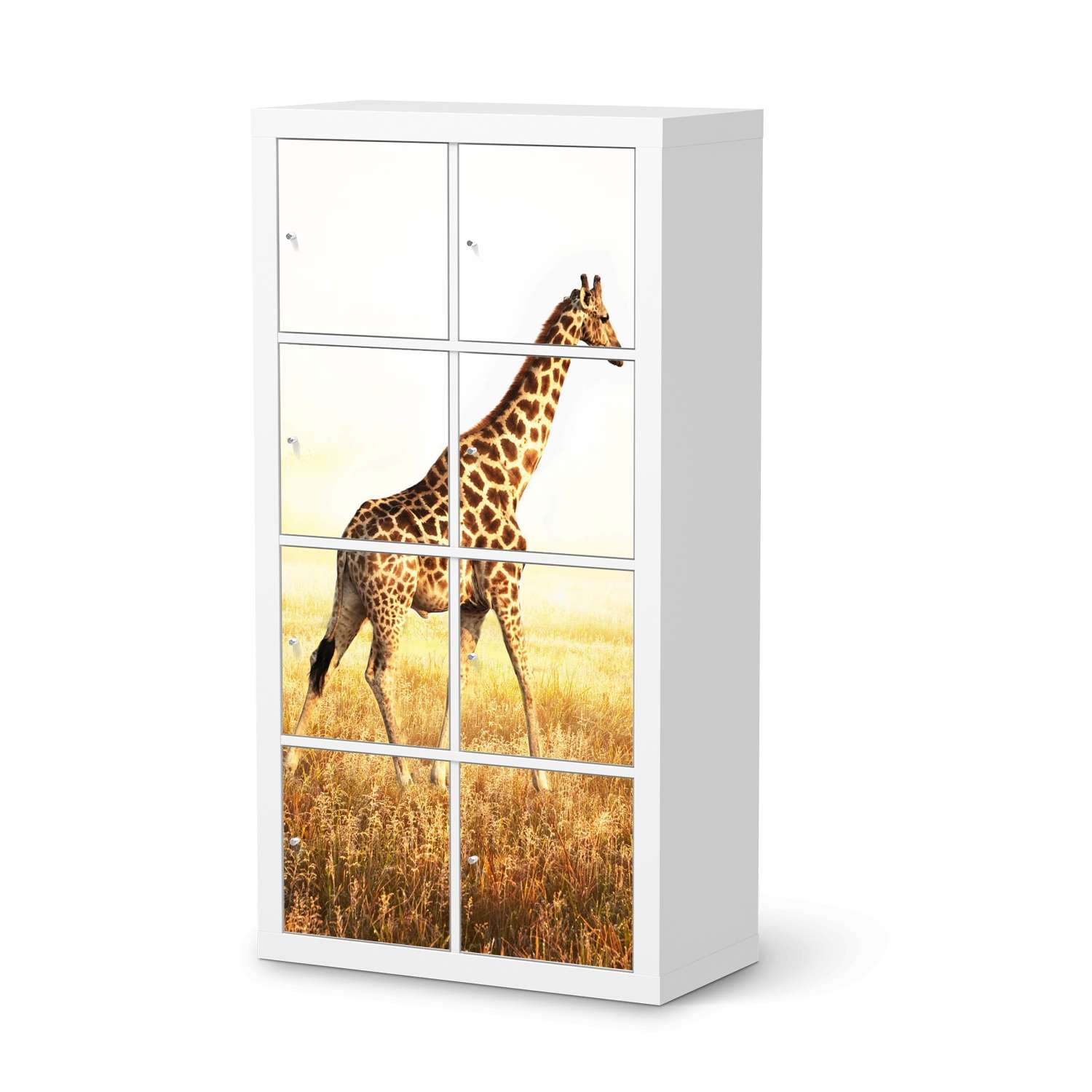 Klebefolie IKEA Expedit Regal 8 T?ren - Design: Savanna Giraffe von creatisto