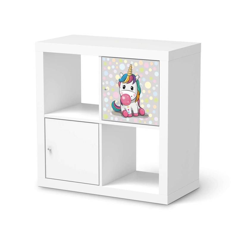 Klebefolie IKEA Expedit Regal T?r einzeln - Design: Rainbow das Einhorn von creatisto