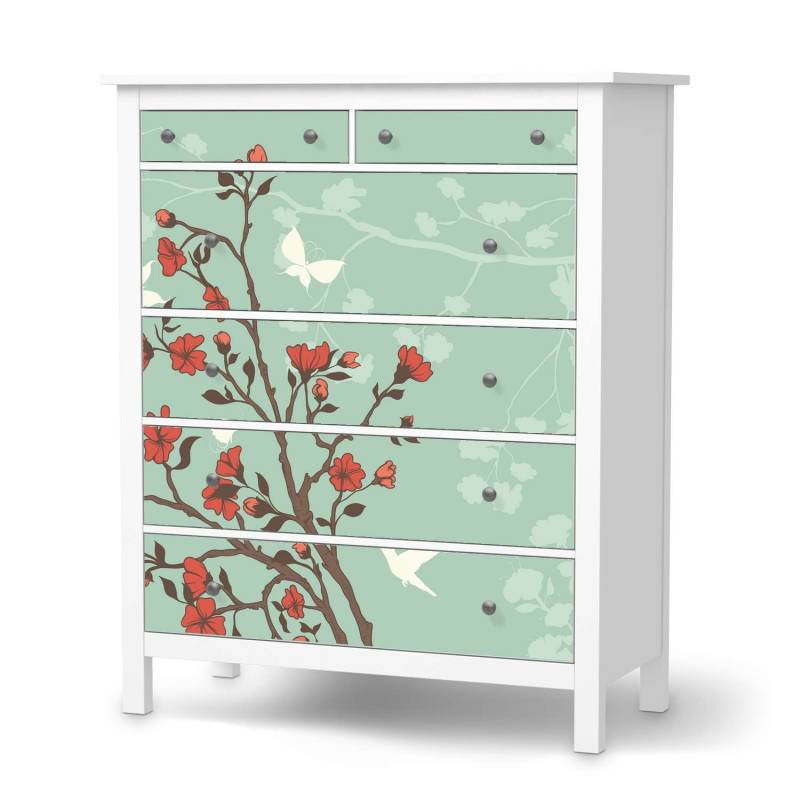 Klebefolie IKEA Hemnes Kommode 6 Schubladen - Design: Bl?tenzauber von creatisto