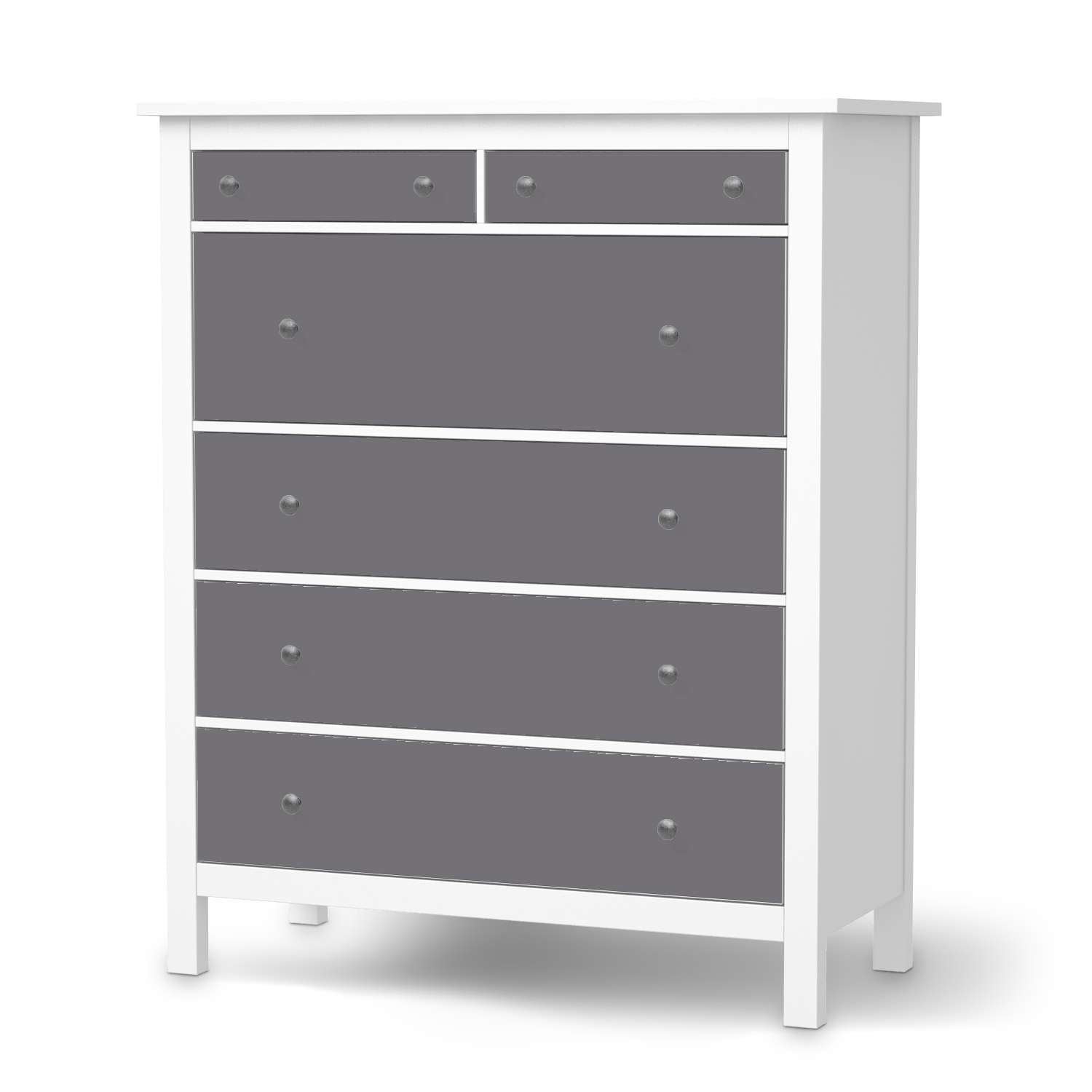 Klebefolie IKEA Hemnes Kommode 6 Schubladen - Design: Grau Light von creatisto
