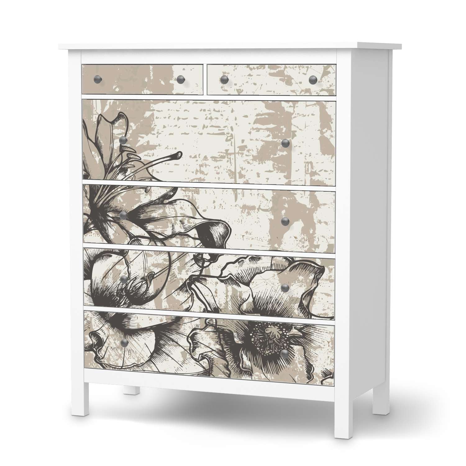 Klebefolie IKEA Hemnes Kommode 6 Schubladen - Design: Styleful Vintage 1 von creatisto