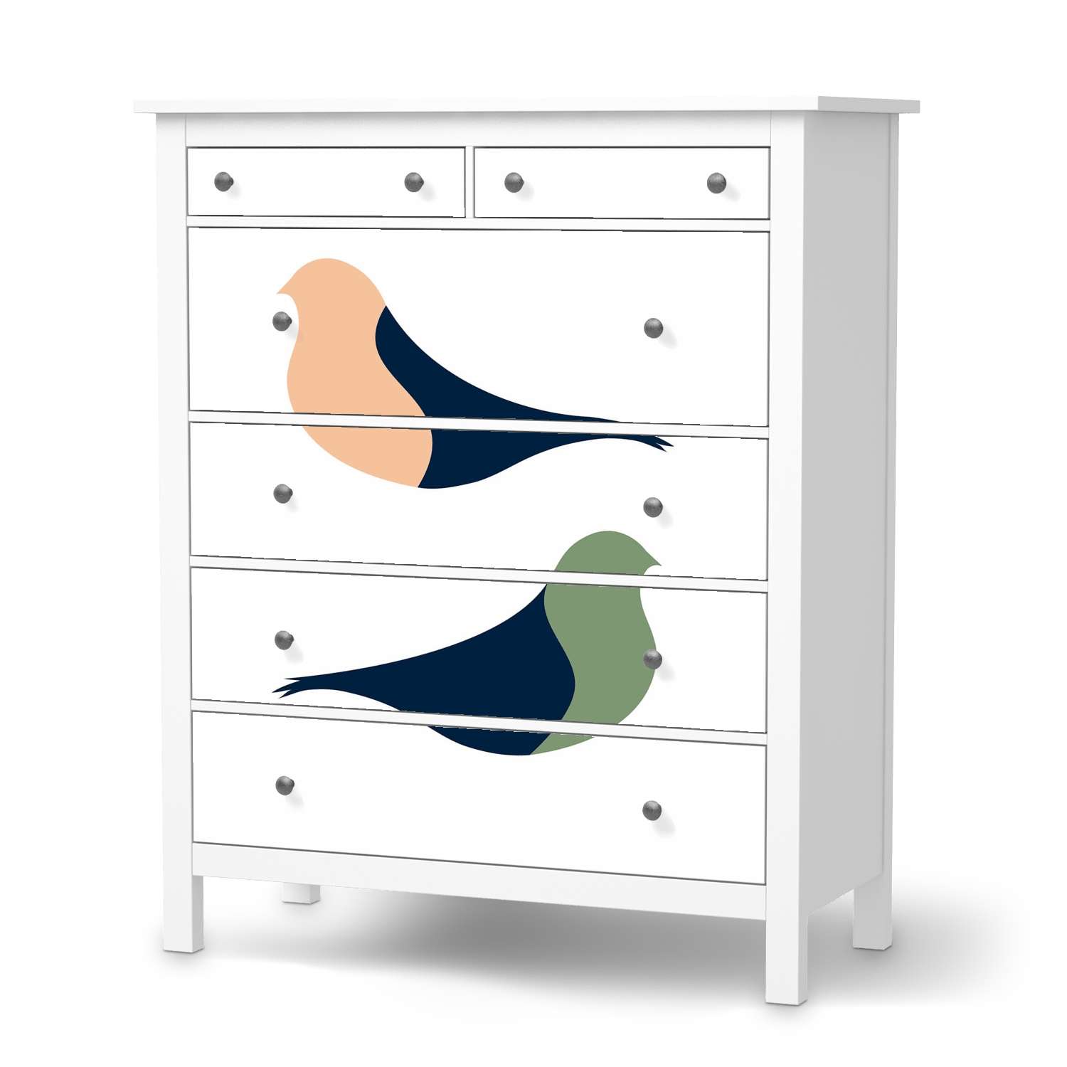 Klebefolie IKEA Hemnes Kommode 6 Schubladen - Design: Vintage V?gel von creatisto