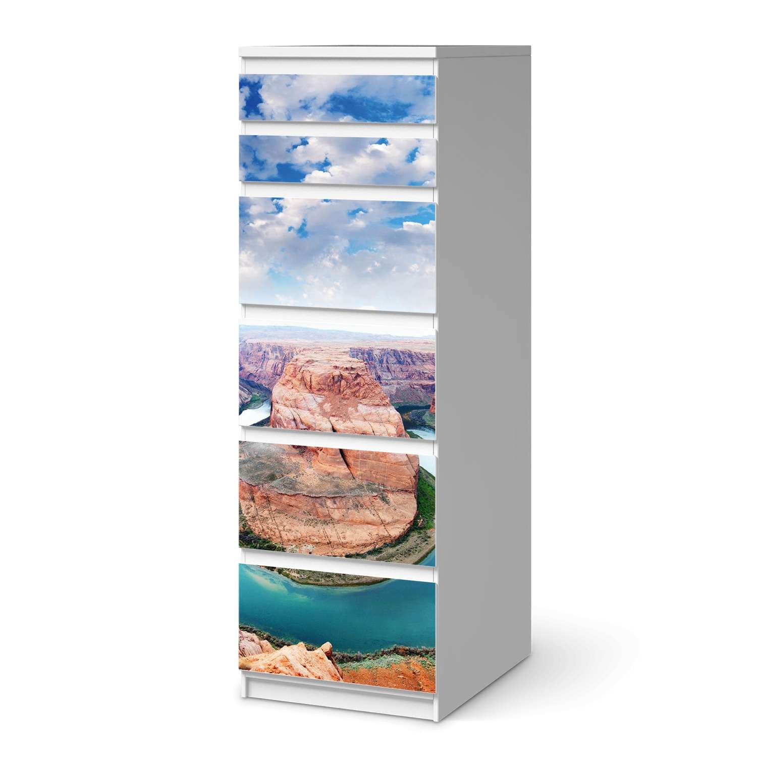 Klebefolie IKEA Malm Kommode 6 Schubladen (schmal) - Design: Grand Canyon von creatisto