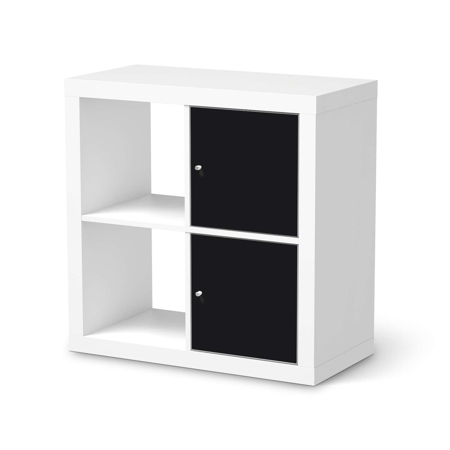 Klebefolie f?r M?bel IKEA Expedit Regal 2 T?ren (hoch) - Design: Schwarz von creatisto