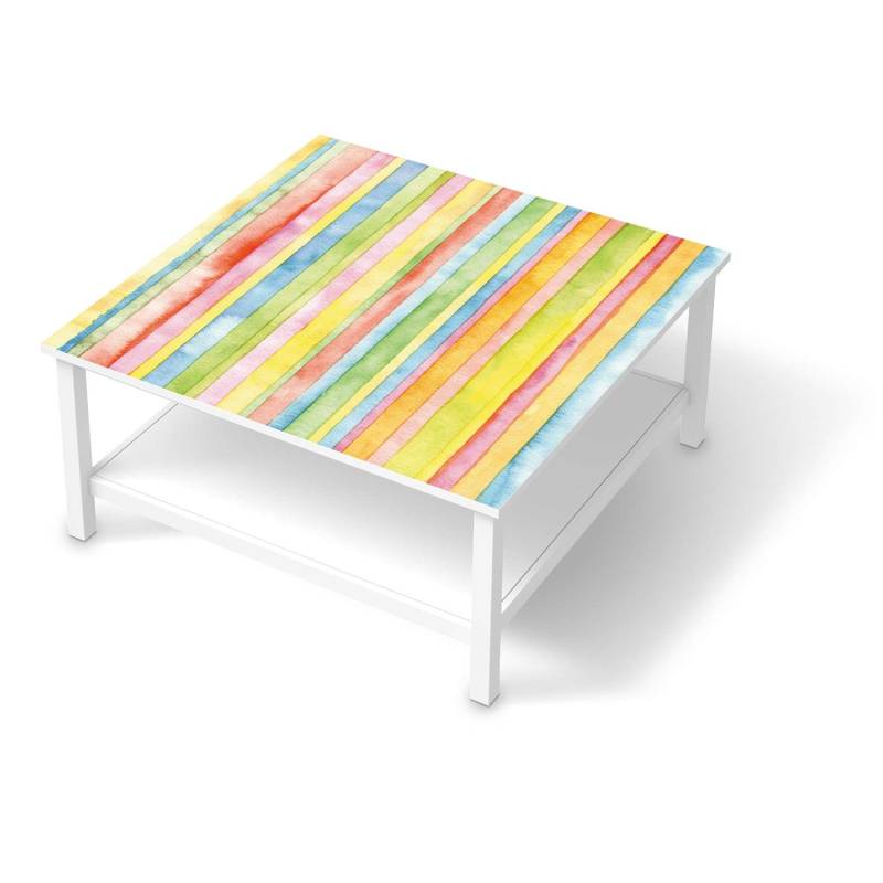 Klebefolie f?r M?bel IKEA Hemnes Tisch 90x90 cm - Design: Watercolor Stripes von creatisto