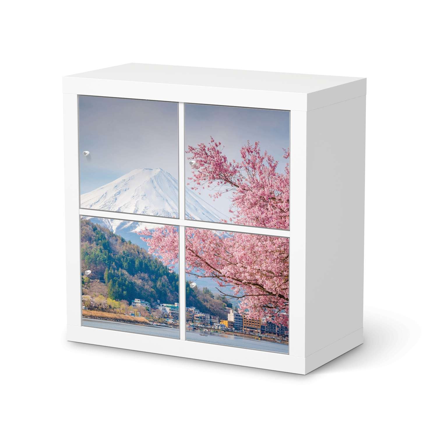 Klebefolie f?r M?bel IKEA Kallax Regal 4 T?ren - Design: Mount Fuji von creatisto