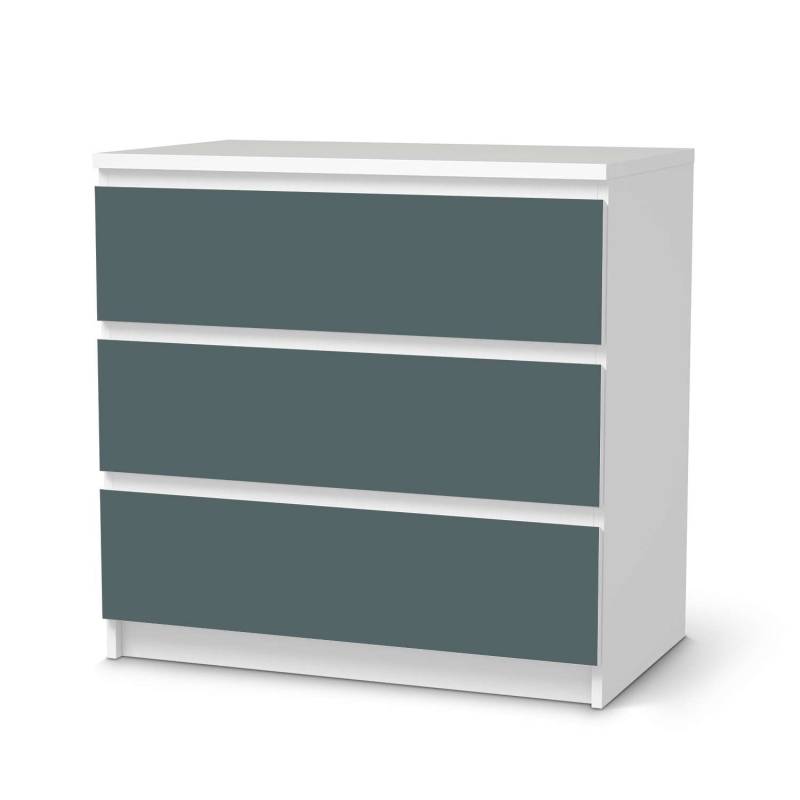 Klebefolie f?r M?bel IKEA Malm Kommode 3 Schubladen - Design: Blaugrau Light von creatisto