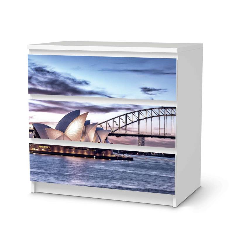 Klebefolie f?r M?bel IKEA Malm Kommode 3 Schubladen - Design: Sydney von creatisto