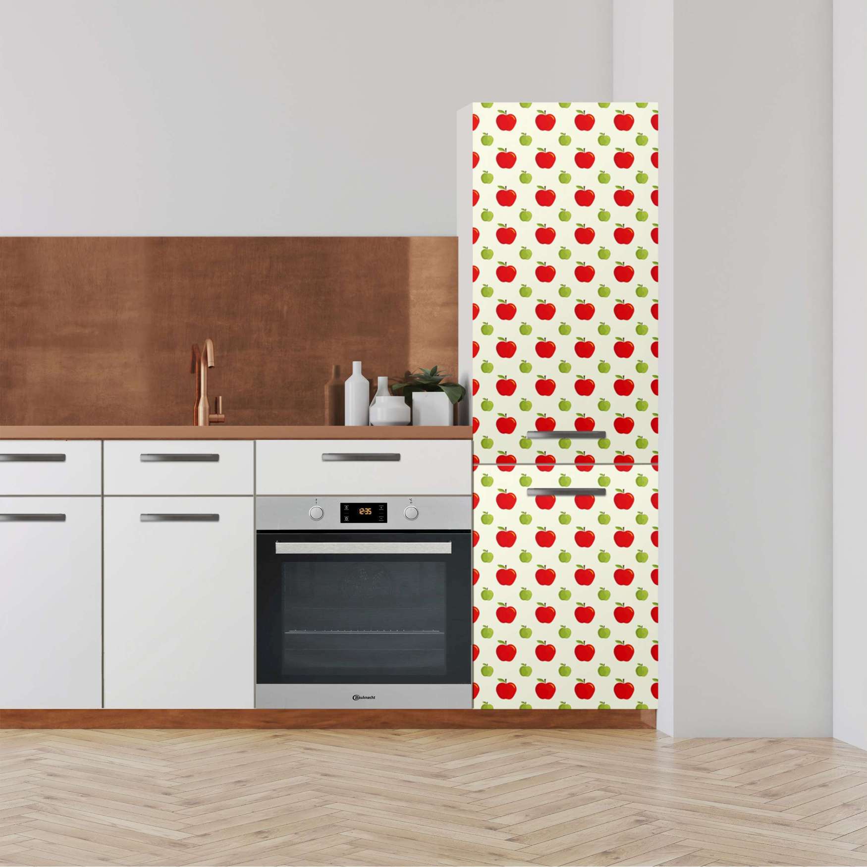 Klebefolie f?r Schr?nke - Hochschrank (60x200 cm) - An apple a day von creatisto