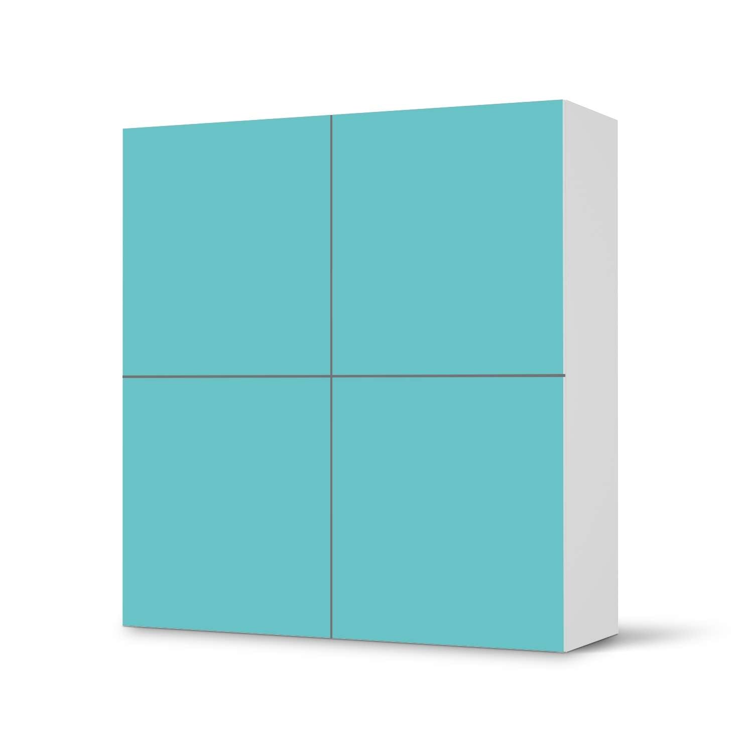 Klebefolie f?r Schr?nke IKEA Besta Schrank 4 T?ren - Design: T?rkisgr?n Light von creatisto