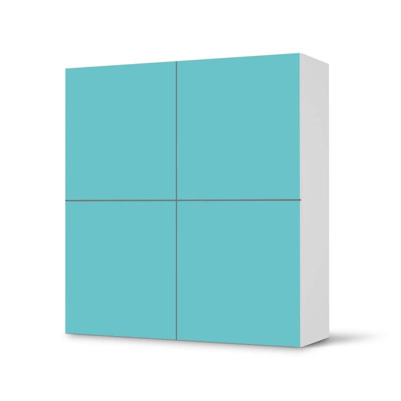 Klebefolie f?r Schr?nke IKEA Besta Schrank 4 T?ren - Design: T?rkisgr?n Light von creatisto