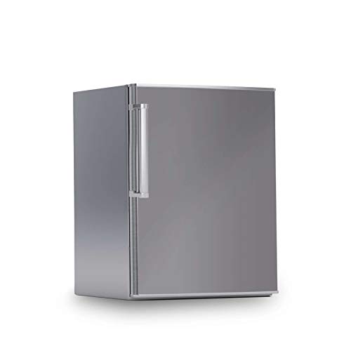 Kühlschrank Aufkleber I Dekofolie für Kühlschrankfront - Folie Sticker abwaschbar I Dekoration Küche - Farbe: Grau Light von creatisto