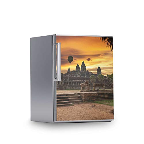 Kühlschrank Aufkleber I Dekoration für Kühlschranktür - Sticker Folie selbstklebend I Deko Küche - Design: Angkor Wat von creatisto