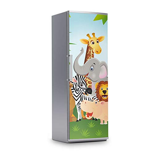 Kühlschrank Aufkleber I Dekoration für Kühlschranktür - Sticker Folie selbstklebend I Deko Küche - Design: Wild Animals von creatisto