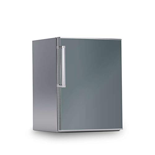 Kühlschrank Designfolie I Dekosticker für Kühlschrankfront - Sticker Aufkleber selbstklebend I Tattoo Küche - Farbe: Blaugrau Light von creatisto