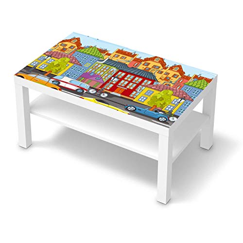 Möbel-Folie für Kinder - passend für IKEA Lack Tisch 90x55 cm I Tolle Möbelfolie für Kinder-Möbel Deko I Design: City Life von creatisto