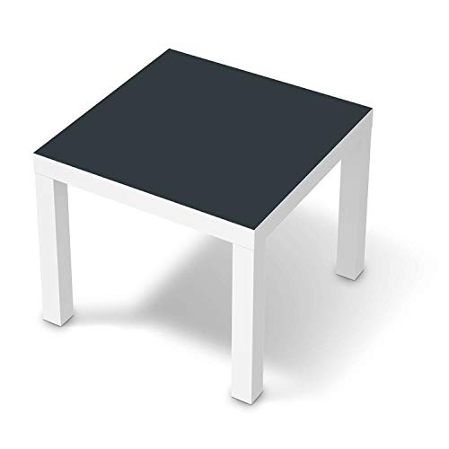 Möbel-Folie passend für IKEA Lack Tisch 55x55 cm I Möbeldekoration - Möbel-Sticker Aufkleber Folie I Deko Wohnung für Wohnzimmer, Schlafzimmer - Design: Blaugrau Dark von creatisto