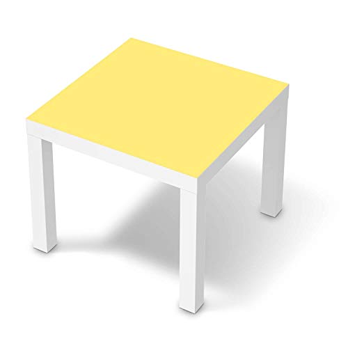 Möbel-Folie passend für IKEA Lack Tisch 55x55 cm I Möbelfolie - Möbel-Tattoo Sticker Aufkleber I Deko Ideen Wohnung für Esszimmer und Wohnzimmer - Design: Gelb Light von creatisto