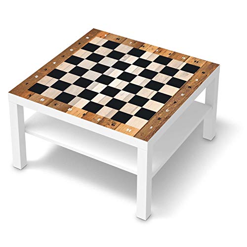 Möbel-Folie passend für IKEA Lack Tisch 78x78 cm I Möbeldekoration - Möbel-Sticker Aufkleber Folie I Deko Wohnung für Wohnzimmer, Schlafzimmer - Design: Spieltisch Schach von creatisto