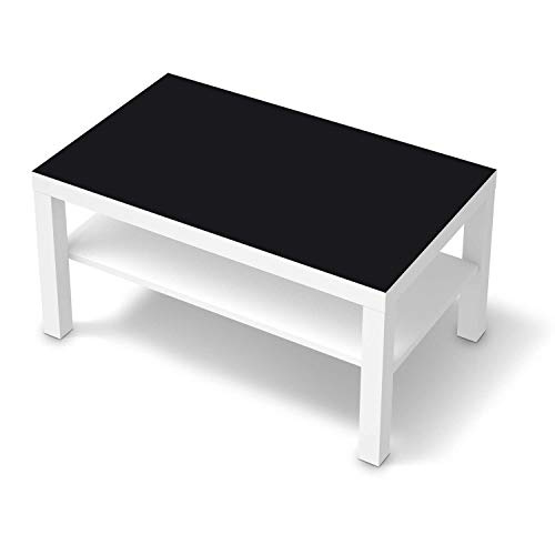 Möbel-Folie passend für IKEA Lack Tisch 90x55 cm I Möbeldekoration - Möbel-Sticker Aufkleber Folie I Deko Wohnung für Wohnzimmer, Schlafzimmer - Design: Schwarz von creatisto
